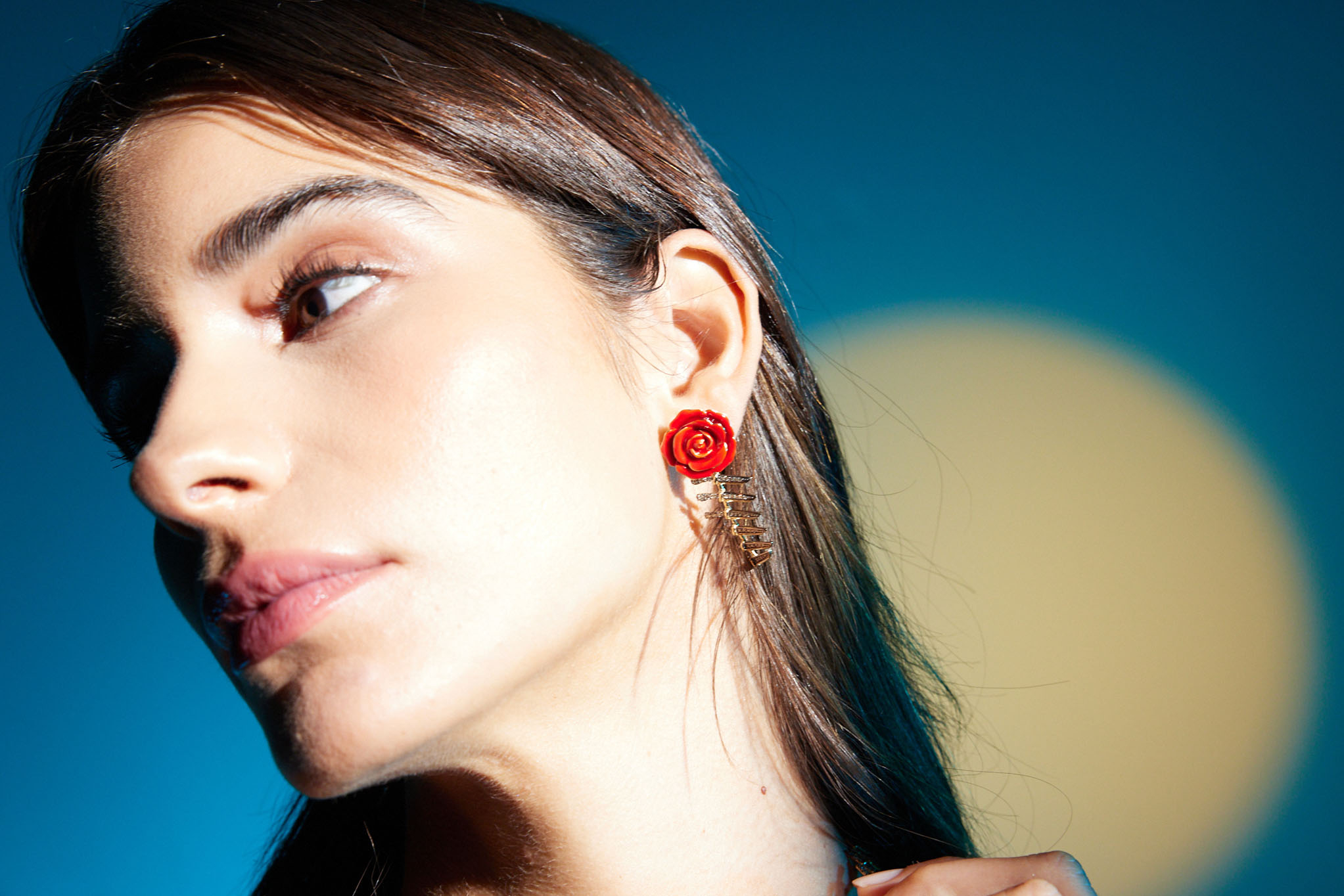 Bıçak ve Gül Earring