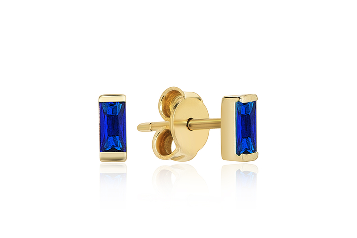 REİS - Mavi Swarovski Taşlı Baget Küpe
