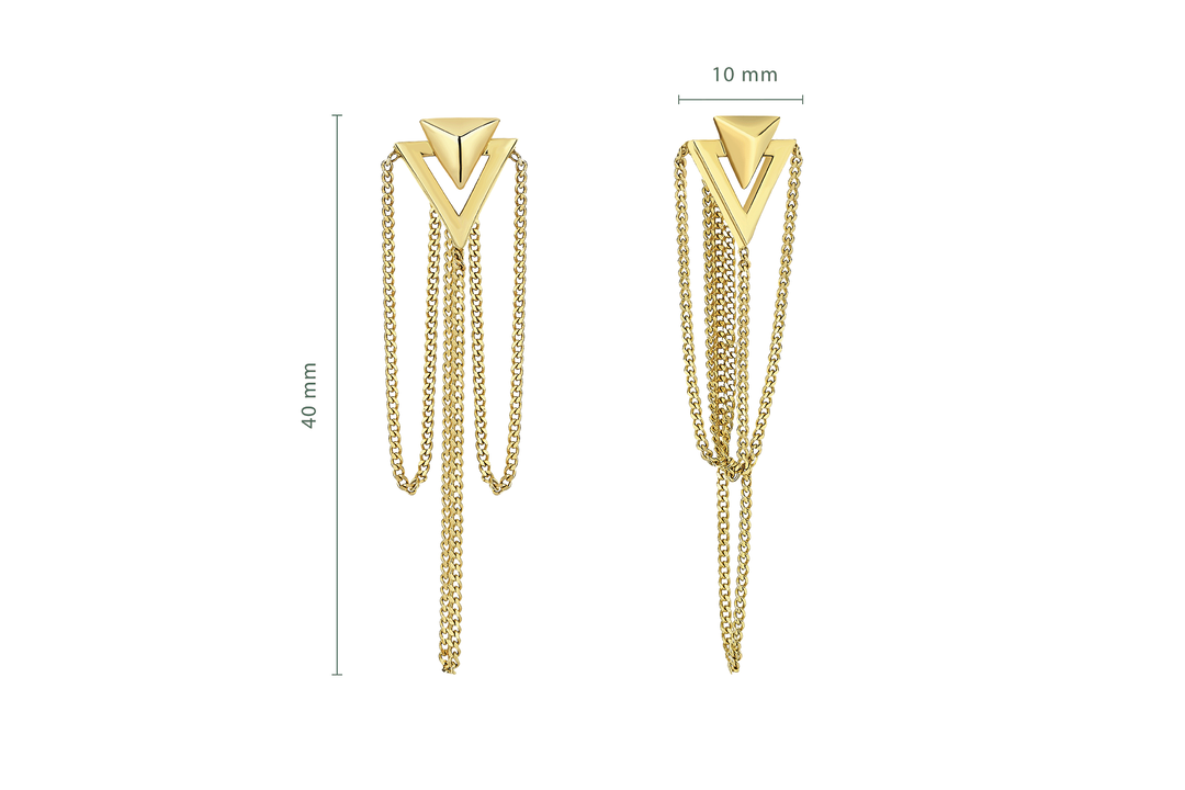 Piramit Chain Küpe (2)