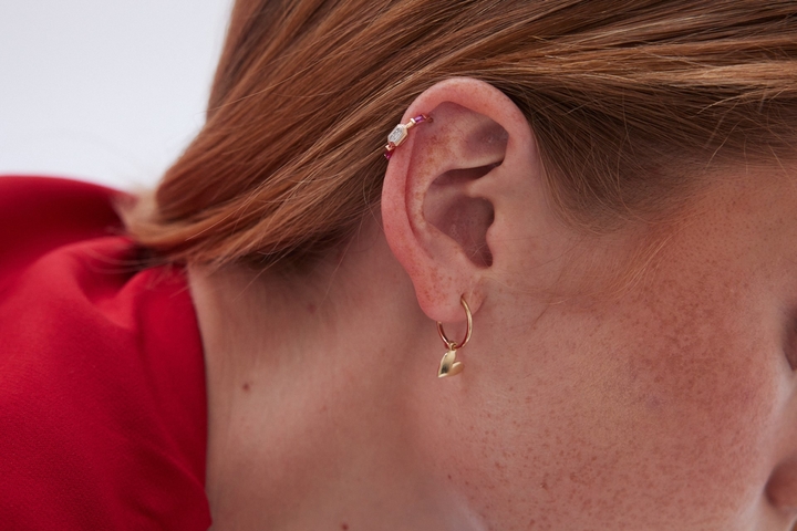 REİS - Ruby Glow Earring
