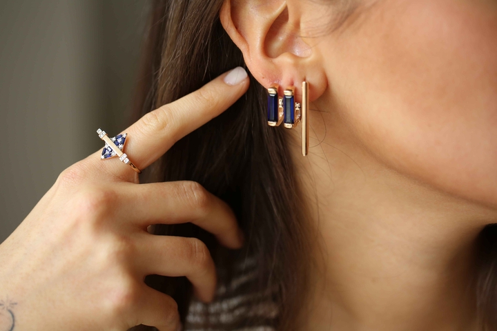 REİS - Safir Line Earring