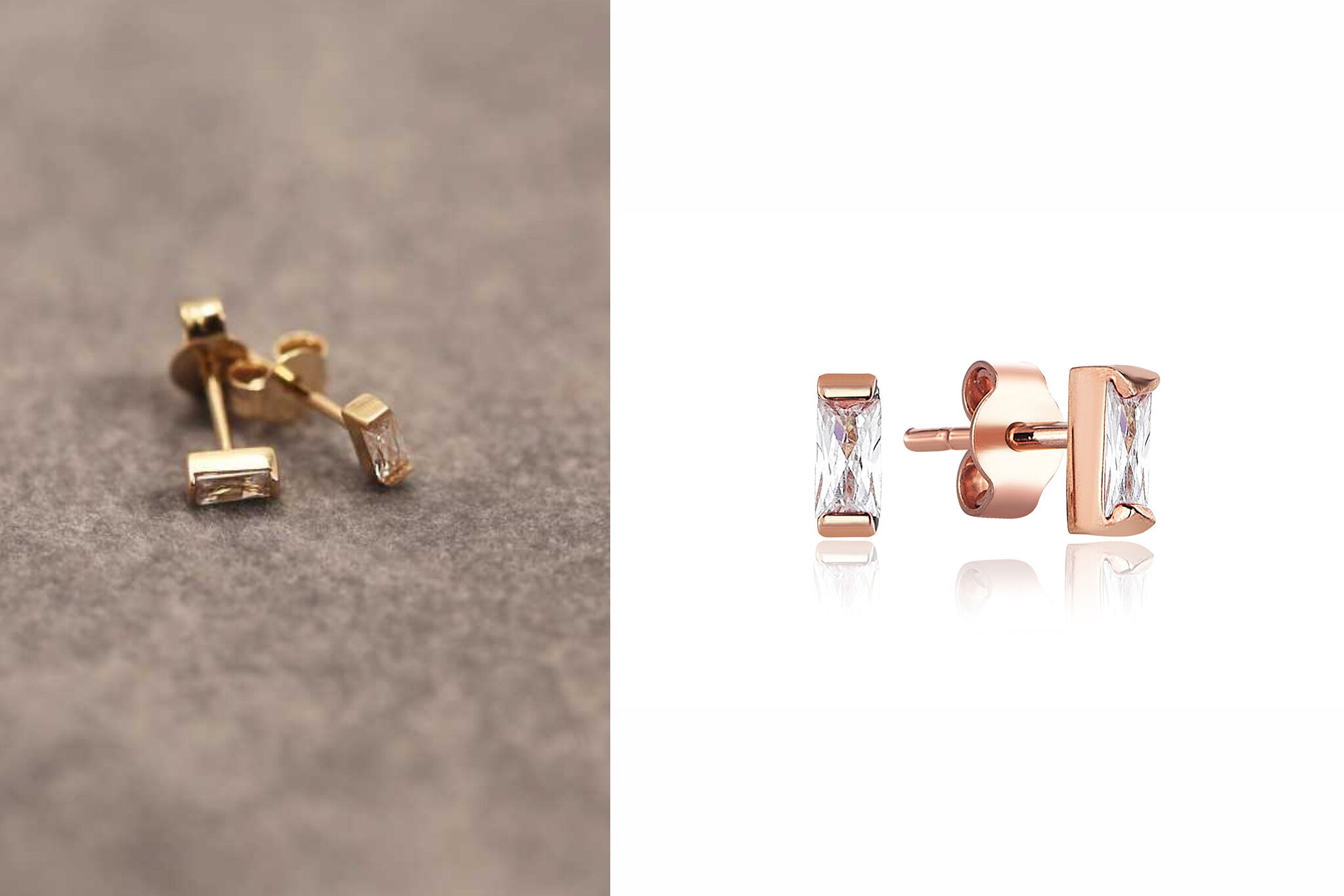 Swarovski Taşlı Baget Küpe (1)