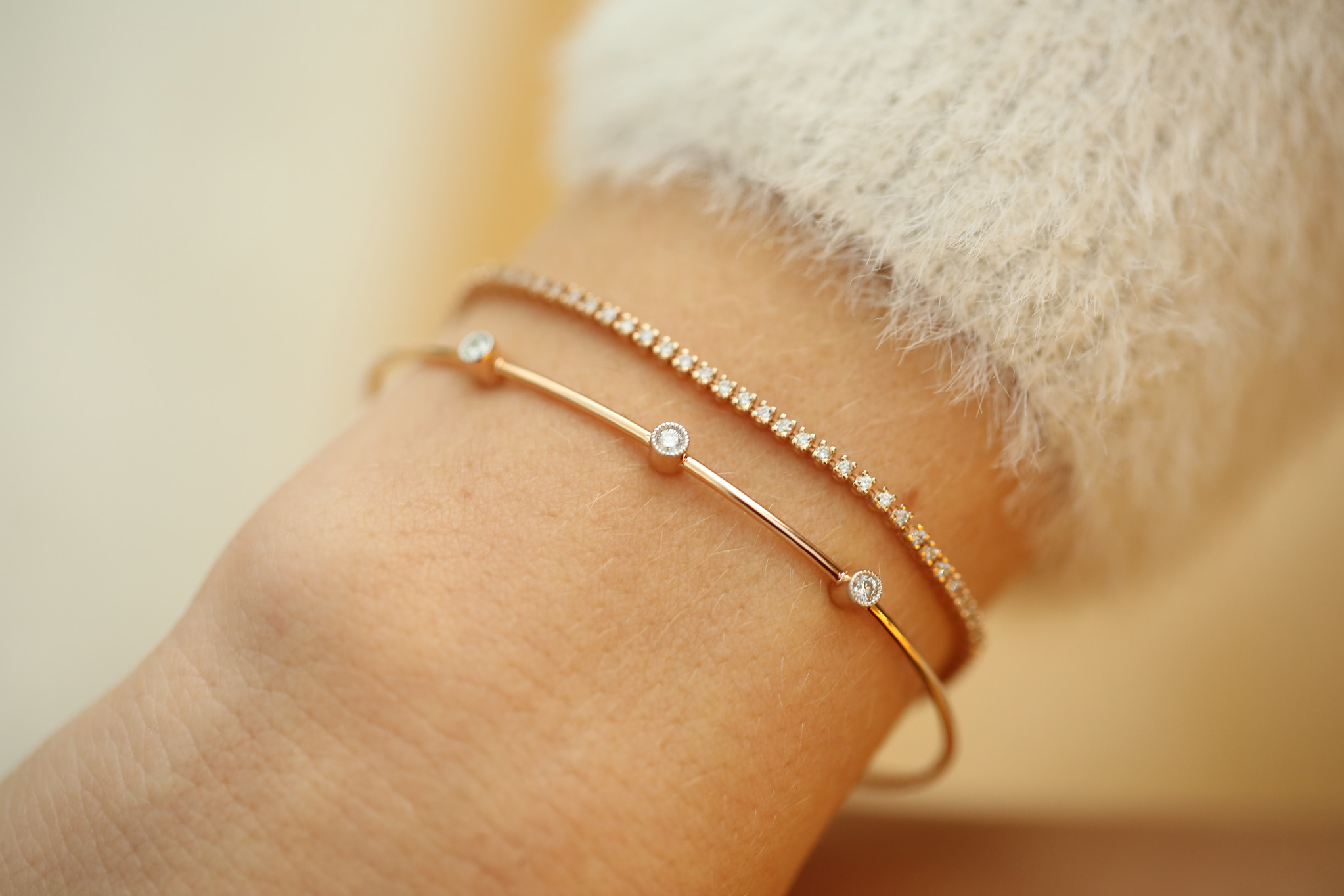 Triple Dia Bangle