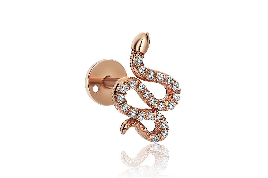 Yılan Pırlanta Tragus (2)